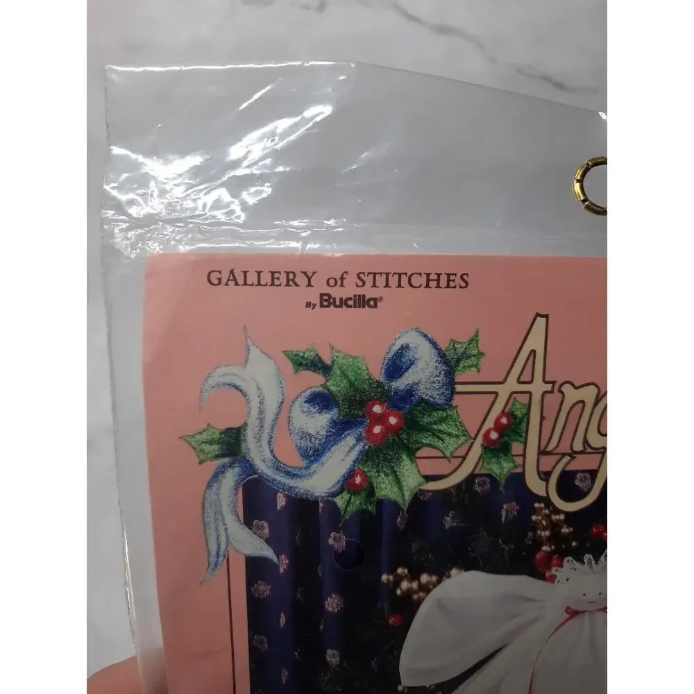Bucilla Gallery of Stitches Angel Babies Christmas Is Love 33234 15 inches